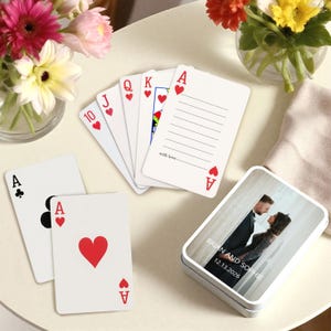 Personalized Playing Cards With Photo,Custom Wedding Guest Book Playing Cards,Wedding Guest Book Alternative,Signing Book,Guest Cards Deck