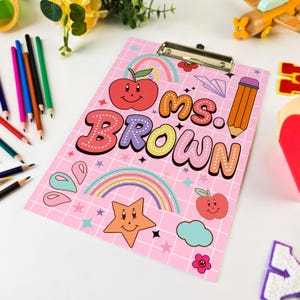 Personalized Teacher Clipboard,Custom Clipboard With Teacher Name,Back To School Gift,Thank You Gift for Teacher,Teacher Appreciation Gift