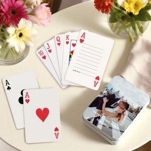 Personalized Photo Wedding Favor Poker Card,Custom Wedding Playing Cards,Wedding Guest Books,Wedding Photo Album,Photo Playing Cards Deck