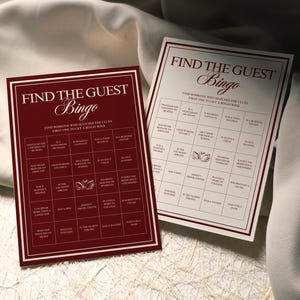 Wedding Find the Guest Bingo, Printable Icebreaker Table Games for Guests, Fun Reception Activity, Editable Bridal Shower Game