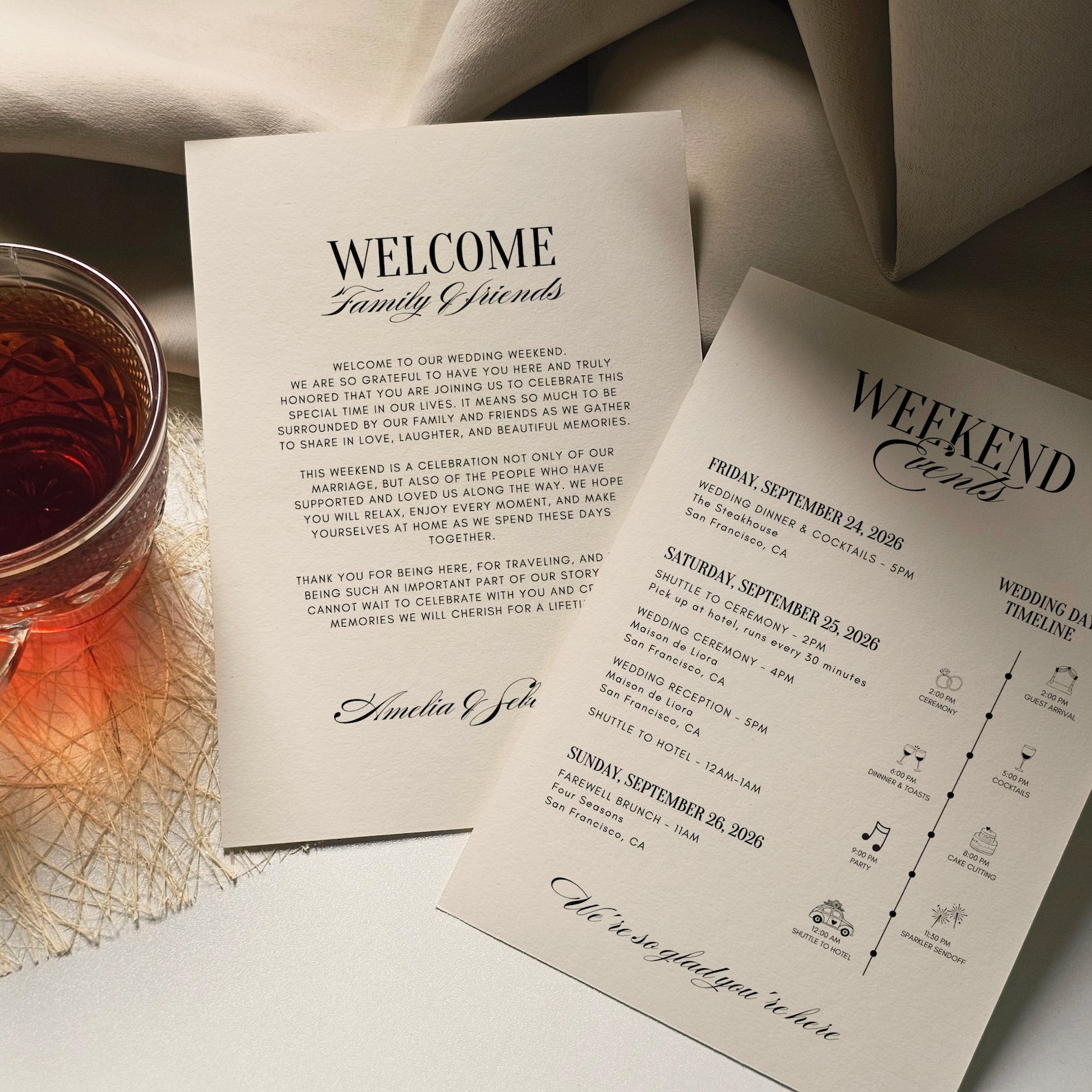 Order Time Weekend Wedding Weekend Itinerary Template, Old Money Order of Events Timeline ...
