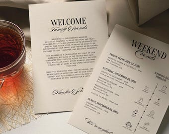 Hochzeit Wochenende Reiseplan, alte Geld Reihenfolge der Ereignisse Timeline, zeitlose klassische Hochzeit, printable Instant Download Lia