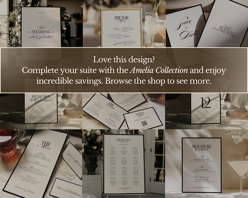 Timeless Wedding Invitation Suite Template, Elegant Old Money Invitation Set, Vintage Wedding Invite, Instant Download | Lia image 6