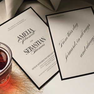 Classic Old Money Wedding Invitation Suite Template, Timeless Elegant Invitation Set, Vintage Wedding Invite, Instant Download | Lia image 7
