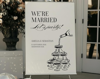 Old Money After Party Welcome Sign, Elegant Wedding Reception Sign Template, Editable Happily Ever After Party, Printable Instant Download