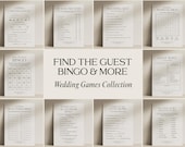 Wedding Table Games Template, Editable Wedding Activities Bundle, Find The Guest Bingo, Wedding Word Search, Printable, Instant Download