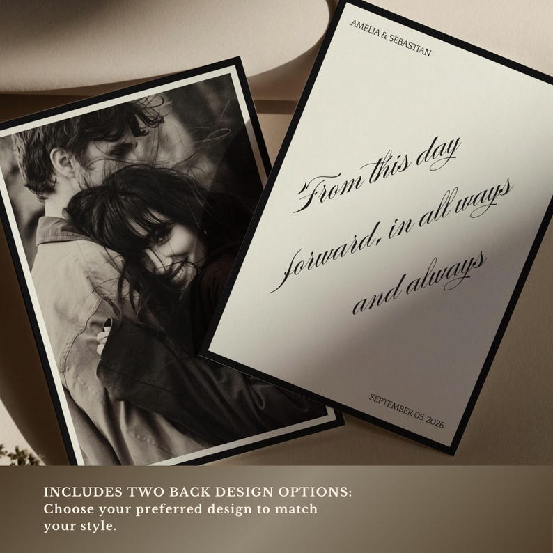 Classic Old Money Wedding Invitation Suite Template, Timeless Elegant Invitation Set, Vintage Wedding Invite, Instant Download | Lia image 5