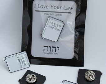 JW English Bible Pin 1 inch