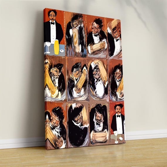 ガイ・ビュッフェ・マティーニ・プリント：ヴィンテージバー装飾