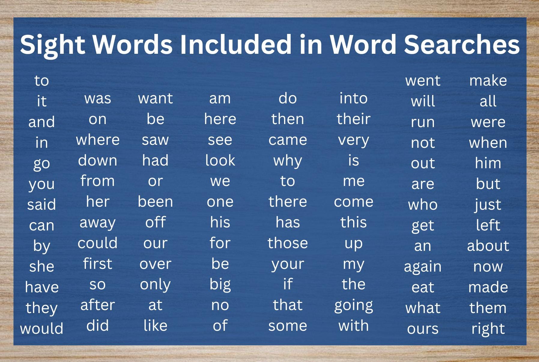Kindergarten Sight Words-word Search Worksheets | Word Searches for ...