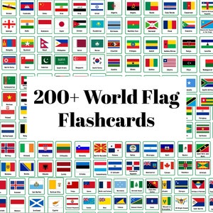 200+ kart z flagami świata | Międzynarodowe flagi państw | Poznaj flagi świata, do wydrukowania | Banderas Del Mundo | Apprendre Geographie