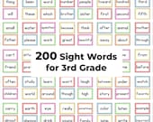 200 3rd Grade Sight Words Flashcards | Third Grade Vocabulary | 3rd grade Spelling & Sight Words | 3rd Grade Flash Cards | Third grade words