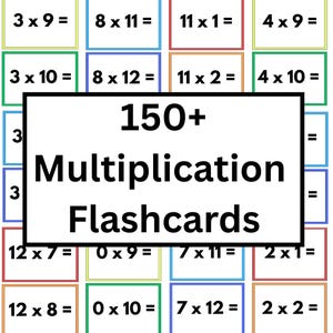 150+ Multiplication Facts Flashcards 0 to 12 | 3rd grade Math | 4th grade | Multiplying Flash Cards | Elementary Math | Multiplication Table