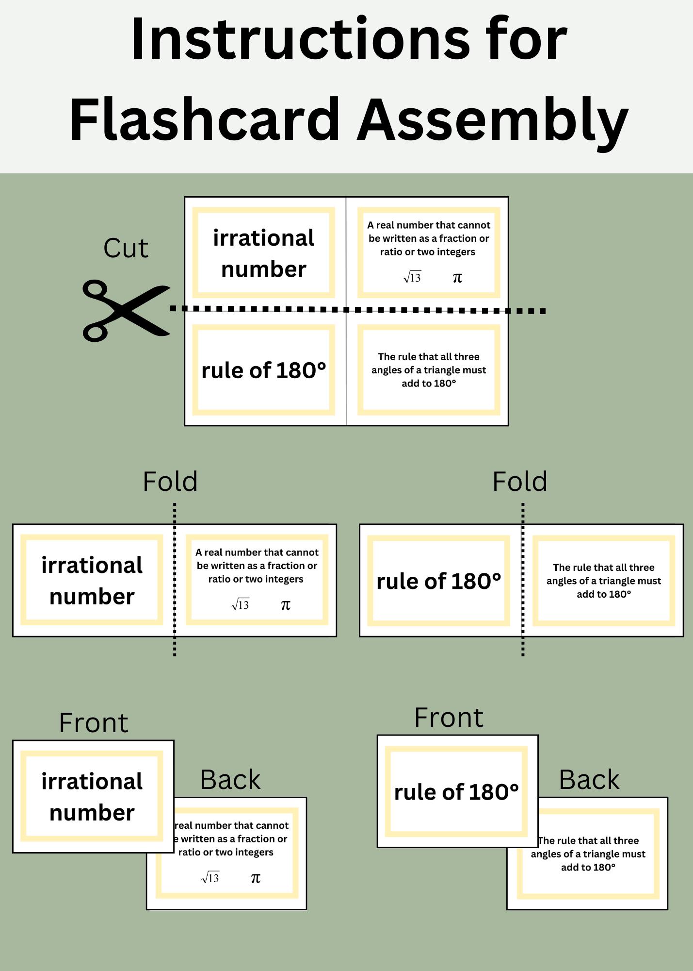 80+ SAT/ACT Math Vocab Flashcards | Improve Math Understanding Teens ...