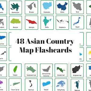Asiatische Länder Karte | Geographie | Lerne die Karten von Asien | Grund- und Mittelschule | Sommerlernen