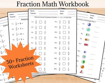 Werkbladpakket breuken oefenen | Rekenwerk cijfers 3-6 | 56 breuken-werkbladen eenvoudig, gemiddeld en moeilijk | Wiskunde thuisonderwijs | Wiskunde 4e klas