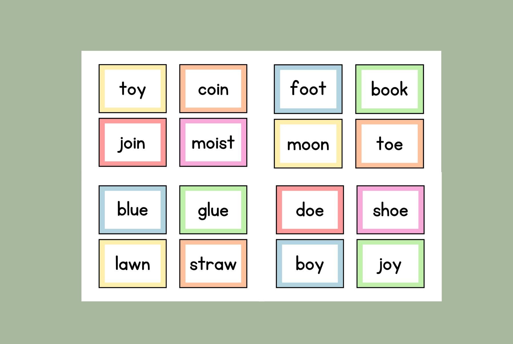 Digraph Sight Words for Grades K-6 | Speech Therapy Flashcards ...