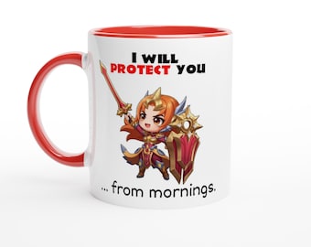 Leona League Of Legends Coffee Mug, Chibi Meme Gift Cup