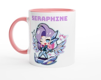 Seraphine League of Legends Mug, Chibi Gamer Gift Cup