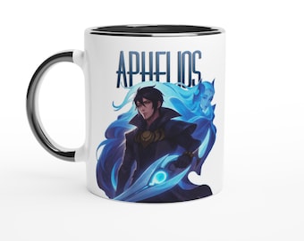 Aphelios League of Legends Coffee Mug, LoL Chibi Fanart Cup