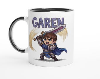 Garen League Of Legends Coffee Mug, Chibi Fanart,
