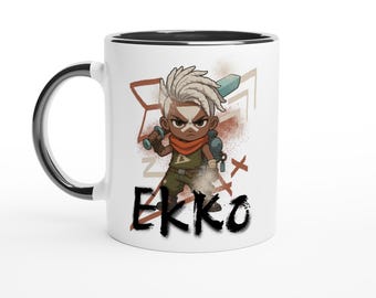 Ekko League of Legends Mug, LoL Chibi Fanart Arcane Cup