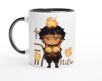 Taza de Milio de League of Legends, taza de café con fan art chibi