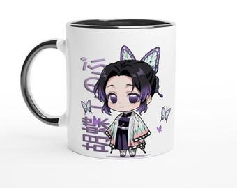 Shinobu Kocho Demon Slayer Mug | 11oz Ceramic Anime Cup | Unique Gift for Otaku & Anime Lovers | Anime Christmas Gift