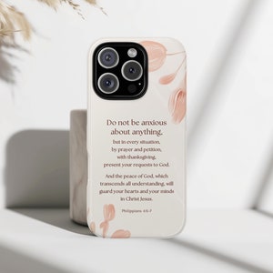 Bibel Handyhülle, Christian Tough Phone Case, Minimalist Faith Schutzhülle für iPhone 16 15 Pro Max Samsung Galaxy Google Pixel 8
