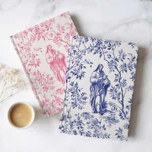 Personlig bönejournal med Jesus och det förlorade lammet, kokett kristen fransk toile-anteckningsbok, present till ny troende, trospresent till mamma och dotter bild 2