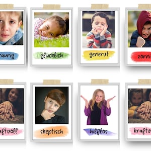 Karty uczuć | Karty emocji I karty nastroju | uczucia | Dzieci| Emocje I fiszki | Montessori | inteligencja emocjonalna