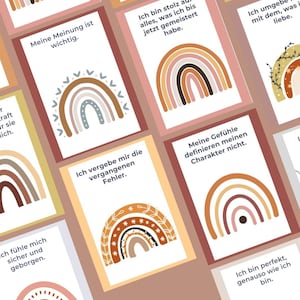 Affirmationskarten | Kraftsätze I Regenbogen| positive Glaubenssätze | Emotionen I Gefühle I Affirmationen | Achtsamkeit | Kraftsätze