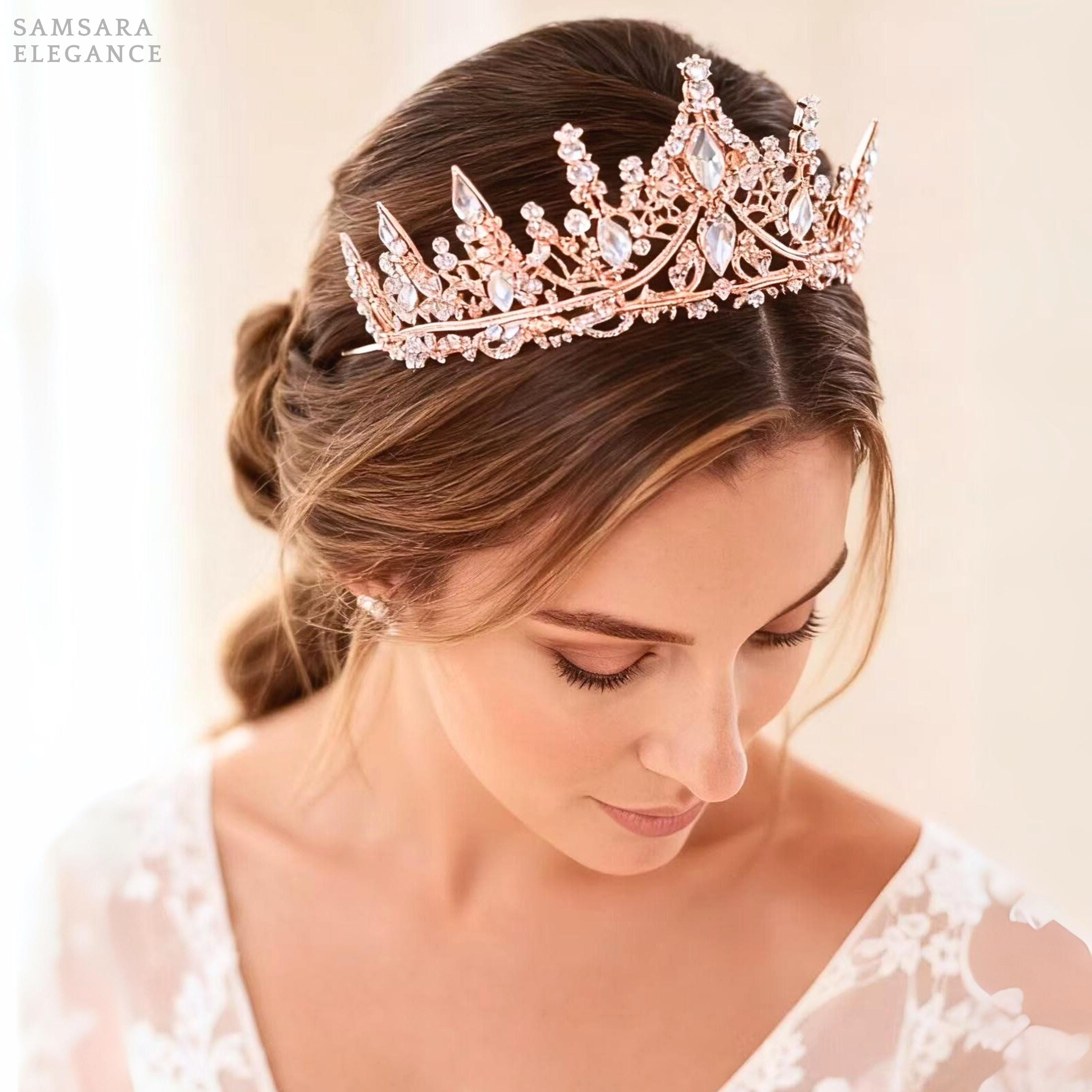 1 pezzo Corona da sposa reale, accessorio per capelli da