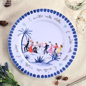 Custom Wedding Party Portrait Hand Painted Ceramic Plate--Hand-Painted People, Personalized Mother'S Day Gifts
