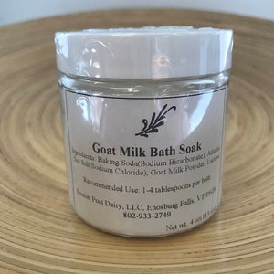 Luxurious Unscented Goat Milk Bath Soak 4 oz. Relaxing scent free bath spa. Great gift for Mother's Day, Gift for her, Bridesmaid gift image 2