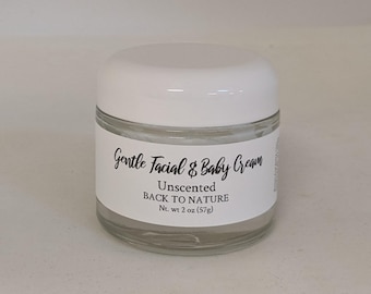 Gentle Facial & Baby Cream 2oz Glass Jar