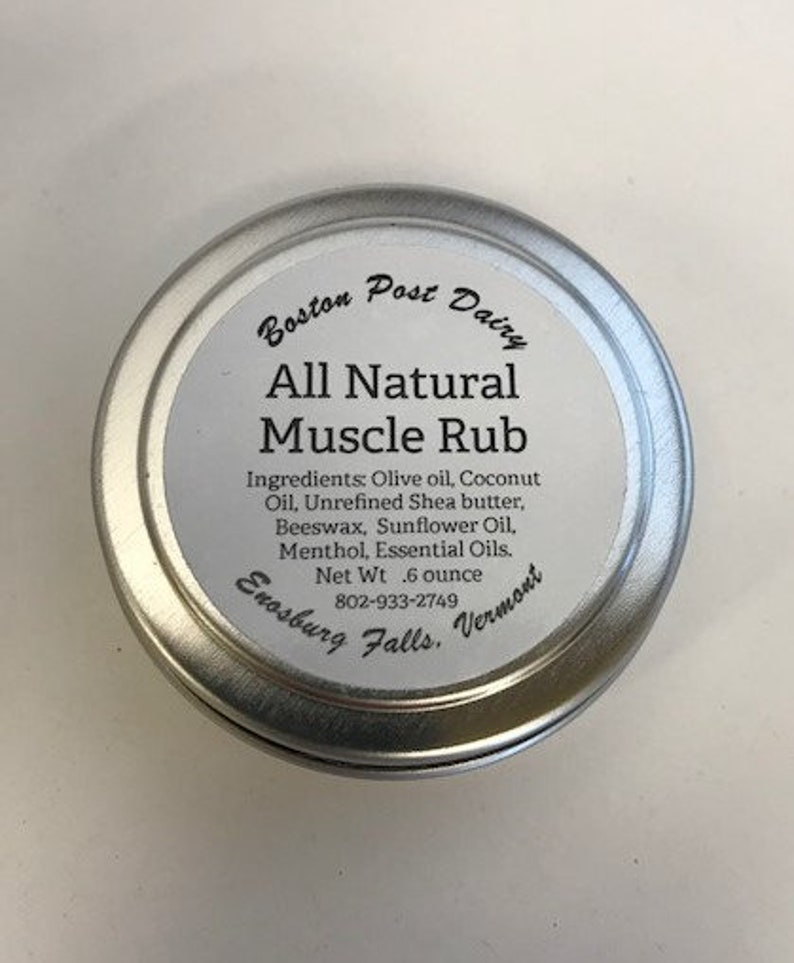 All Natural Muscle Rub, Body Butter, Menthol Rub, gifts for him, gift for coworker, gift under 10, travel size image 4