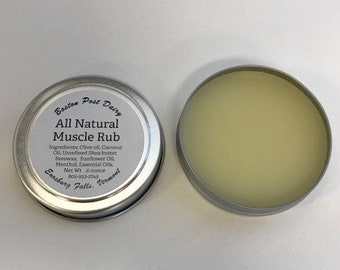 All Natural Muscle Rub, Body Butter,  Menthol Rub, gifts for him, gift for coworker, gift under 10, travel size