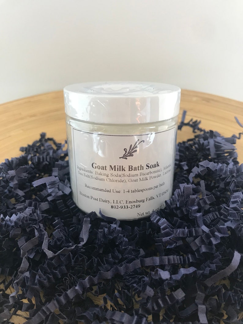 Luxurious Unscented Goat Milk Bath Soak 4 oz. Relaxing scent free bath spa. Great gift for Mother's Day, Gift for her, Bridesmaid gift image 1