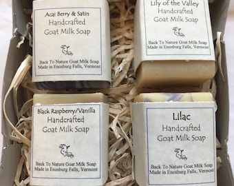 Natural Goat Milk Soap Variety Pack/Small Soaps/Gift Set/Goat Milk Soap sampler/Natural skin care/Assorted scents