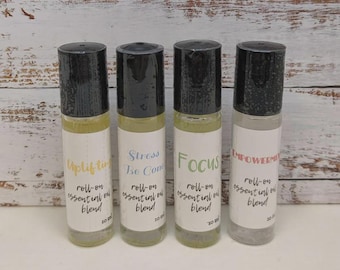 Aromatherapy Essential Oil Roll on 10 ml., makes a great gift for women, can use as roll on perfume.