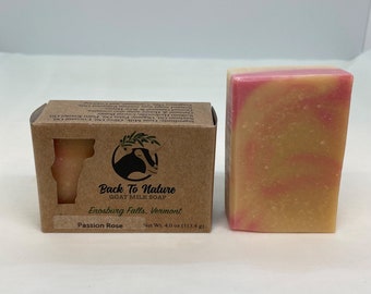 Passion Rose Goat Milk Soap, floral scent gift for her, mother, co-worker, teacher