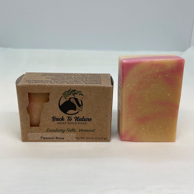 Passion Rose Goat Milk Soap, floral scent gift for her, mother, co-worker, teacher afbeelding 1