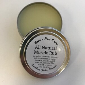 All Natural Muscle Rub, Body Butter, Menthol Rub, gifts for him, gift for coworker, gift under 10, travel size imagem 3