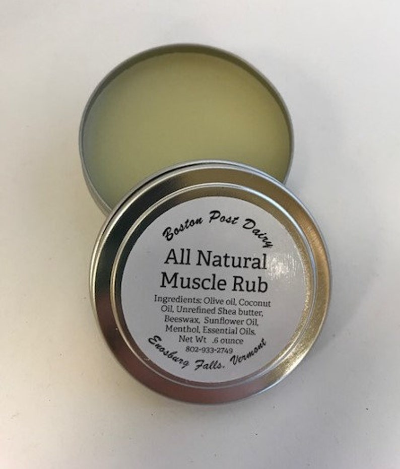 All Natural Muscle Rub, Body Butter, Menthol Rub, gifts for him, gift for coworker, gift under 10, travel size image 3