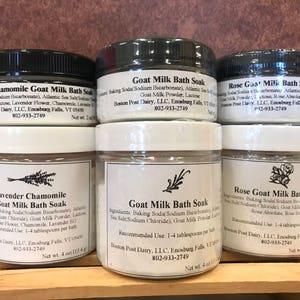 Luxurious Unscented Goat Milk Bath Soak 4 oz. Relaxing scent free bath spa. Great gift for Mother's Day, Gift for her, Bridesmaid gift image 4
