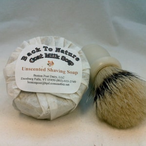 Unscented Goat Milk Shaving Soap, brush not included. Great gift for father or son image 1