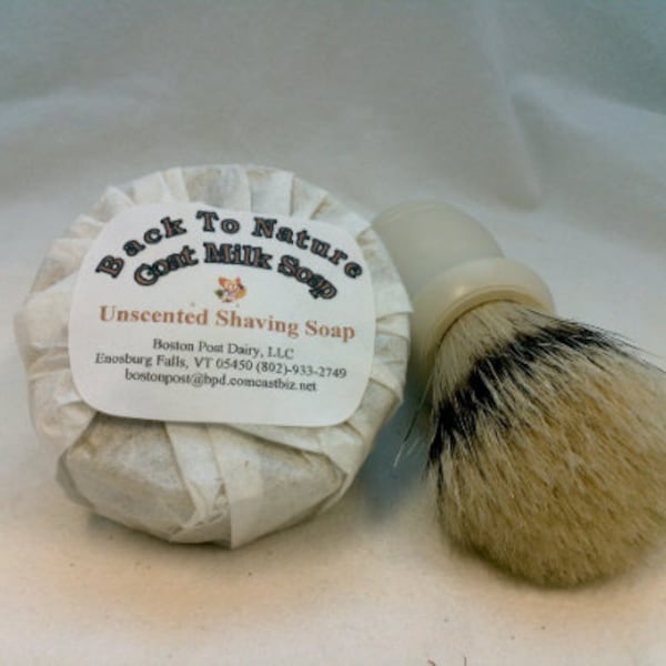 Unscented Goat Milk Shaving Soap, brush not included. Great gift for father or son