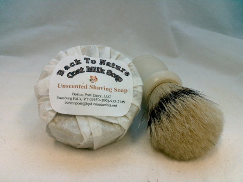 Unscented Goat Milk Shaving Soap, brush not included. Great gift for father or son image 1