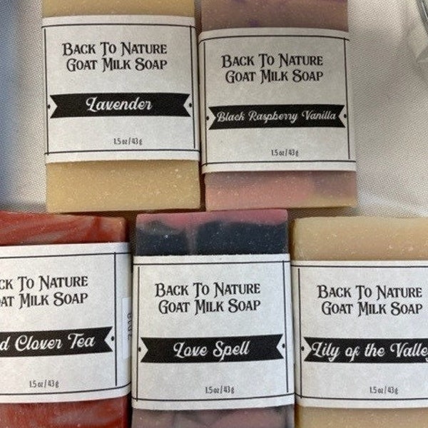 Goat Milk Soap Slices and small soaps, handmade and natural soap made in Vermont